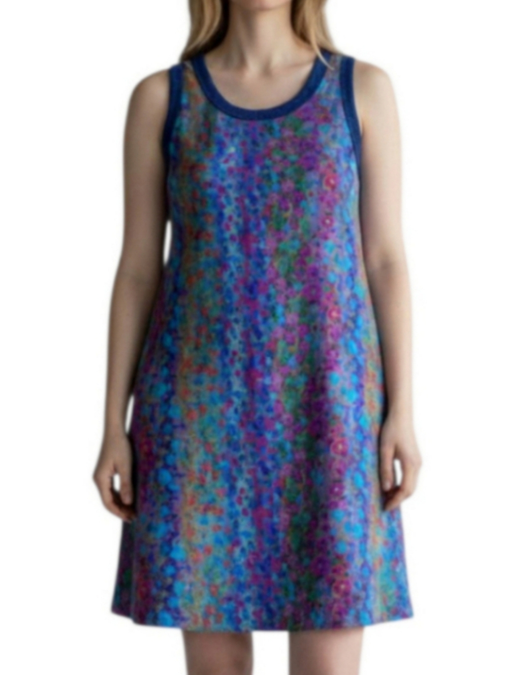 Natural Life Floral Shift Dress Size Medium Vibrant Boho Festival Cottagecore